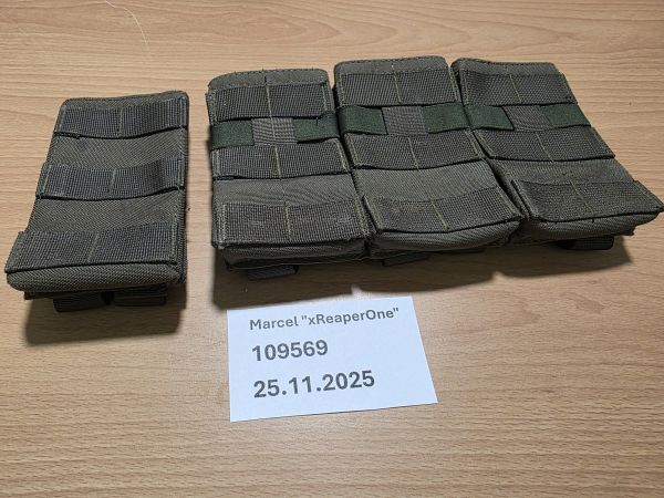 Set 3er und 1er M4 Pouch Oliv