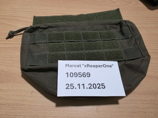 Plattenträger Front Tasche für Kummerbund / Frontflap, auch mit Belt tragbar, olive