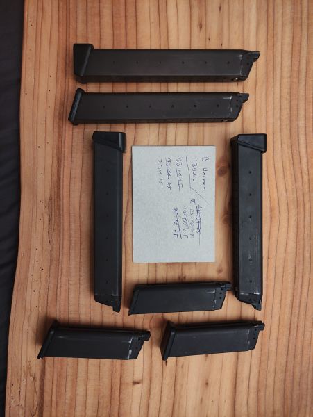 4 lange KWA / KSC Glock Magazine G17, G18, G34, G23F, FPG