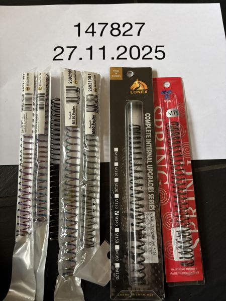 Federn in verschiedenen Stärken