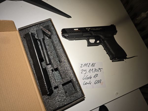 UMAREX GLOCK 17 GEN 4 + APS / EMG TTI Combat Master Aluminium Schlitten Set f. VFC Glock 17 Gen. 4 schwarz (Glock 34)