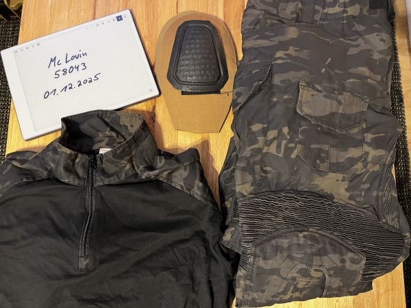 Ziptac Multicam Black Combat Pants und Shirt Gr. XL