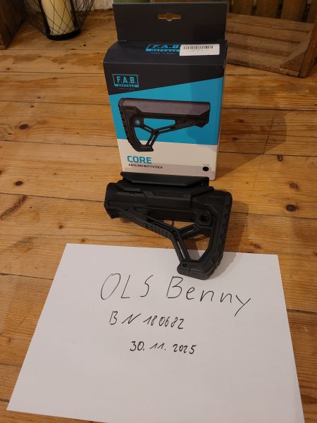 Fab Defence GL-CORE CP AR15 / M4 ergonomisch geformte Schulterstütze mit verstellbarer Wangenauflage