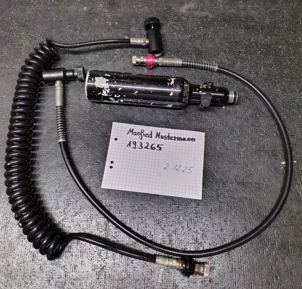 HPA Flaschen inkl Schlauch und Anschlüsse 