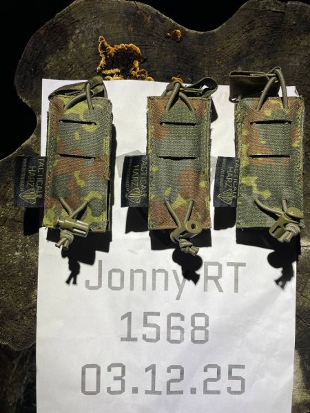 3x Pistolenmagazin MOLLE Pouch – 5-Farben-Flecktarn – handgefertigt im Harz – neuwertig