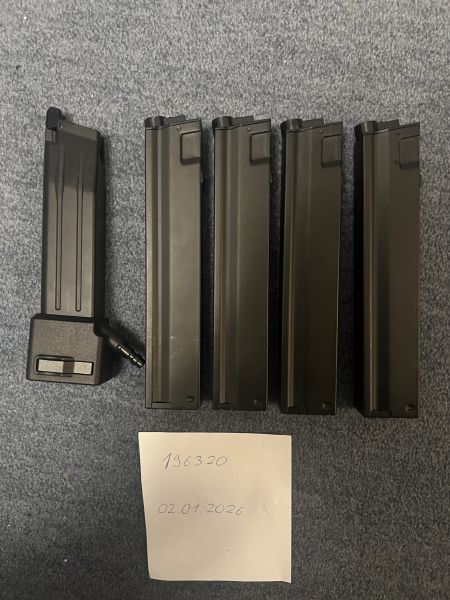 TM / WE Hi-Capa HPA zu MP5 Adapter + 4 Magazine