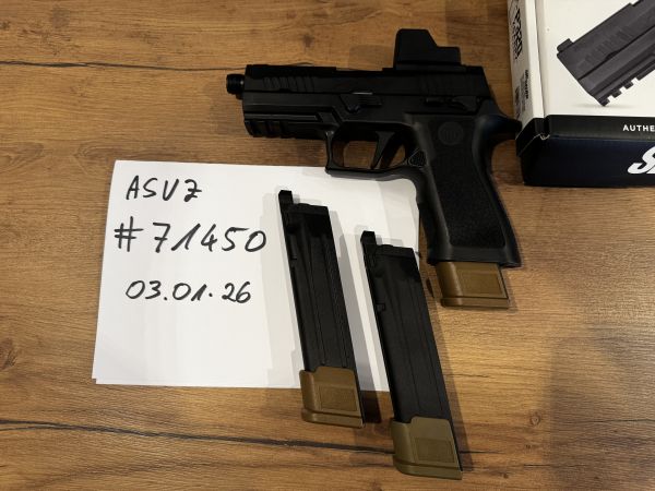 Pro Force Sig Sauer P320 XCarry / Outer mit CCW Gewinde / 3 CO2 Mags/ RMR Mount