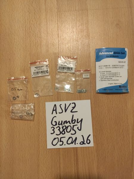 Shims - für Gearbox und Barrel Nut