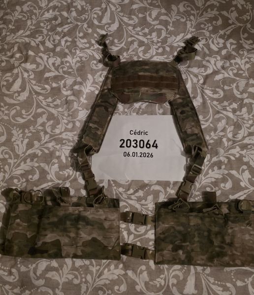 BEEZ COMBAT SYSTEMS Split Chest Rig ATACS + Taschen + Zubehör