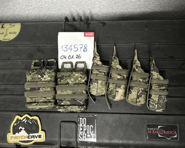 6er Set Fast-Mag Pouches AOR2 (2x M4, 4x Pistole)