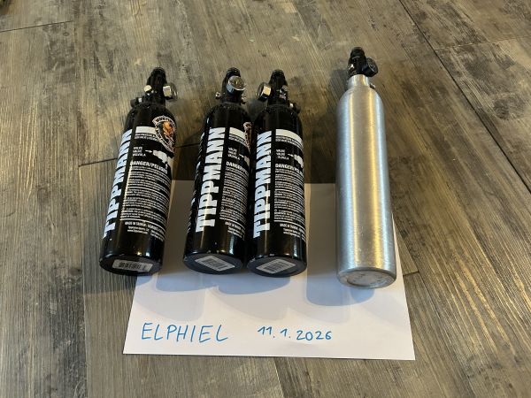 Tipmann 26ci 200bar Aluminium HPA Flasche 0,4L mit US Kupplung