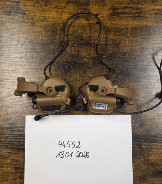 Earmor M32h Headset Coyote mit M16 Mount und Gelpad