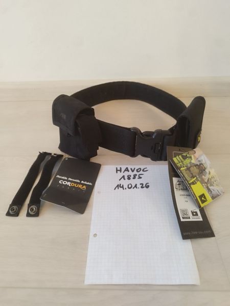 Schwarze Koppel Gr. S mit tee-uu Handschuh Pouch und TT Zigaretten Tasche