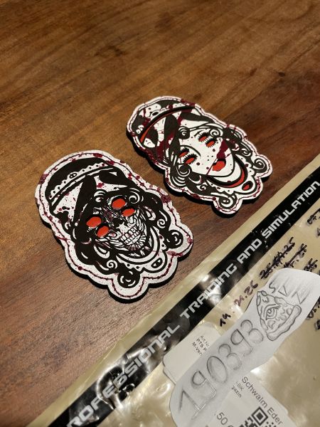 WRMFZY Gypsy Rare White Blood Leather Patch Sammlung FOG Forward