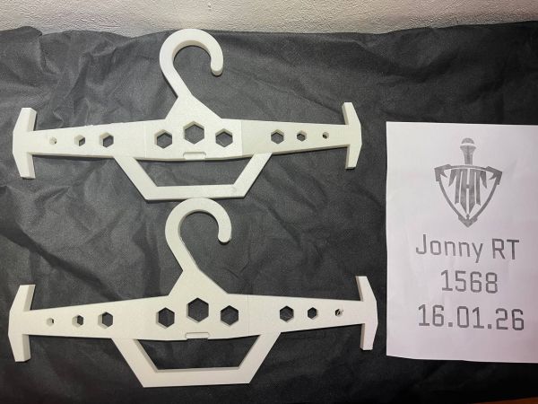 3D-gedruckte Heavy-Duty Hänge­bügel für Plate Carrier & Schutzwesten (Farbe:Weiß) – Set aus 2 Stück