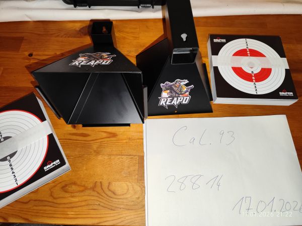 Zielscheibenhalter und Zielscheiben