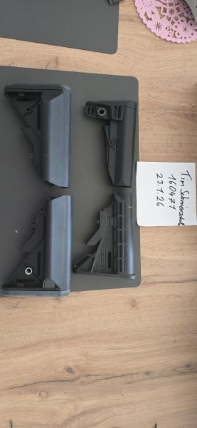 4 verschiedene schulterstützen für m4