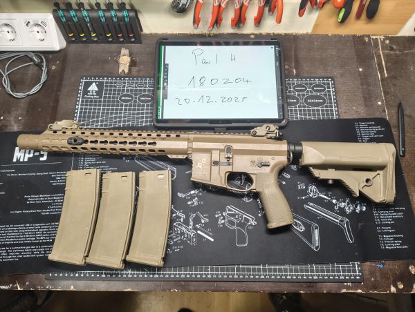 Delta Armory AR15 SilentOps Alpha SAEG (TAN) – ca. 1,4 Joule | Gate Aster | inkl. 3 Magazine