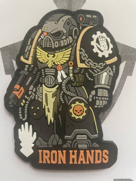 Iron Hands PVC Patch – Space Marine Chapter | Warhammer 40K Klettaufnäher
