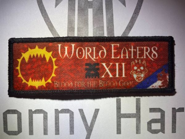 Warhammer World Eaters Banner Velcro Patch – Chaos Space Marines