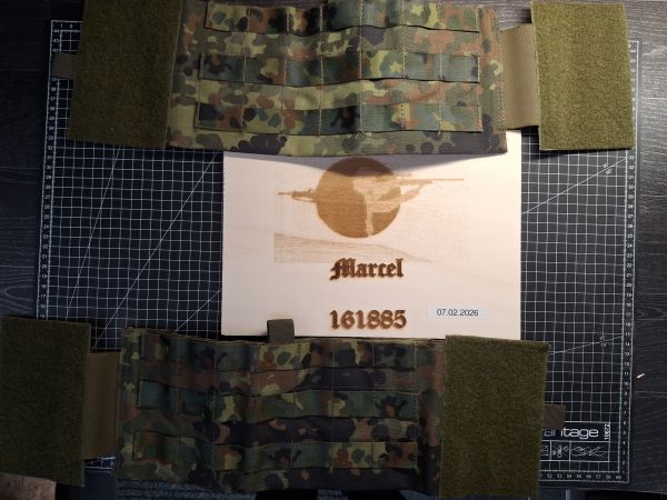 Zentauron Plattenträger Kummerbund 5farb Flecktarn