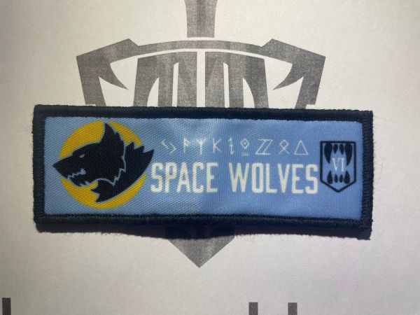 Warhammer Space Wolves Banner Velcro Patch – Wolf Pack / Space Marine Chapter