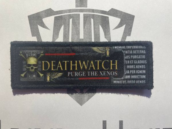 Warhammer Deathwatch Banner Velcro Patch – Space Marine Elite