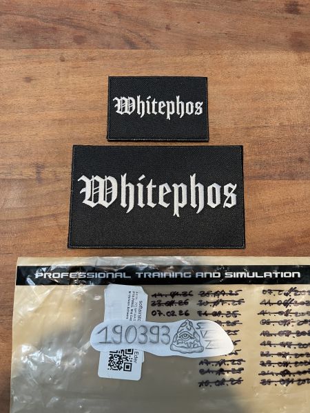 War Club x White Phosphor 3x5 & small Patch Rare Neu