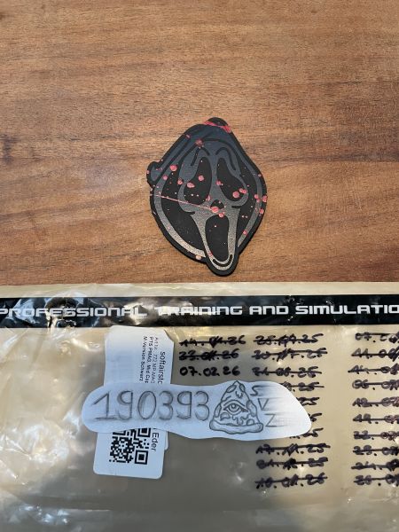 Carbon Eng. Leather Patch „Ghostface Bloody“ Neu