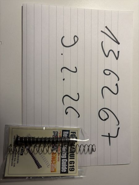 GUARDER Steel Recoil Spring Guide for Marui G19 Gen3 GBB Airsoft