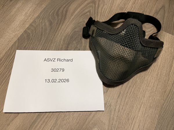 Gittermaske Gesichtsschutz oliv OD