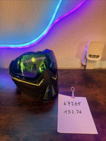 Neue PUSH UNITE PAINTBALL Airsoft THERMAL MASKE BLACK LIME GREEN   np 245 Euro 