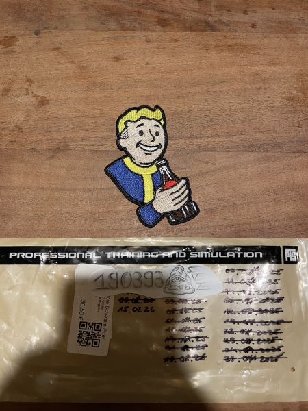 Wastelandkooks x Fallout Vaultboy MISFORTUNE Stick Patch Neu FOG