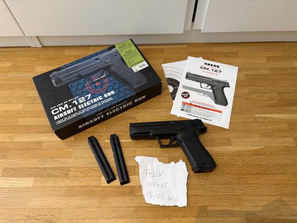 Cyma CM. 127 AEP 0,5j Schwarz Pistole