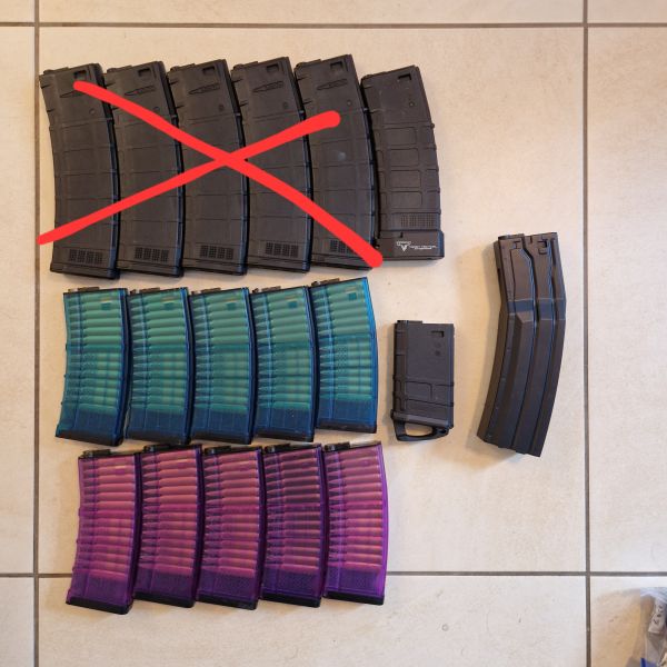 EMG / LANCER L5 Magazine set M4/Ar15 Midcap Türkis