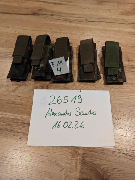 FM4 Pistolenmagazintasche Flecktarn Molle