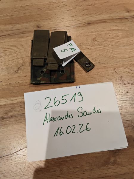 FM5 Doppelmagazin Tasche Pistole Molle Flecktarn 