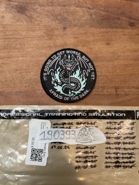 AOTD Afraid of the Dark „It‘s Going To Get Worse“ Patch Dragon FOG Neu Rare