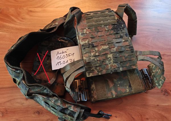 Zentauron Plattenträger und Gefechtsgurt Flecktarn- Auch Einzelverkauf
