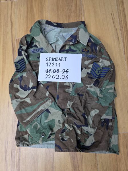 ORIGINAL Airforce BDU Feldbluse in M81 Woodland. Größe Small Short