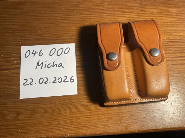 Bianchi Doppelmagazintasche aus Leder für Glock Magazine