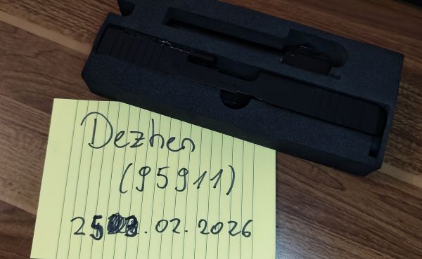 GHK Glock 17 Gen.5 MOS - Aluminium Outer Barrel + (!!) Schlitten - Ersatzteile