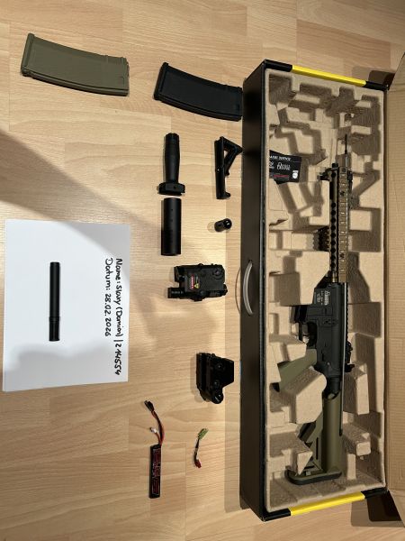 Specna Arms MK18 SA-C19 Daniel Defense Gen.2 + viel Zubehör – Neuwertig