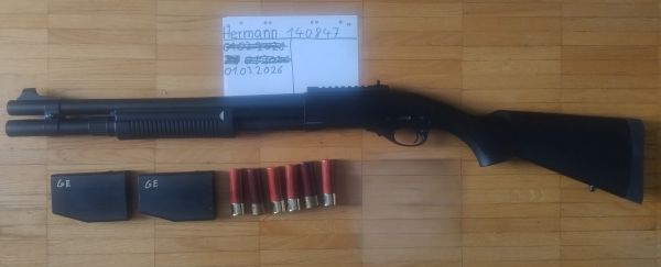 Golden Eagle M870L OVP (Gas) mit 2 Gas Tanks und 6 Shotgun Shells