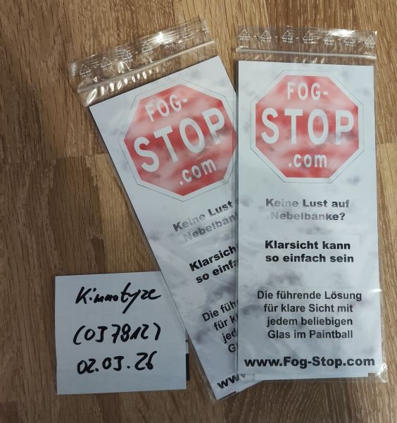 FogStop Antibeschlag-Folien für Masken (80x200mm)