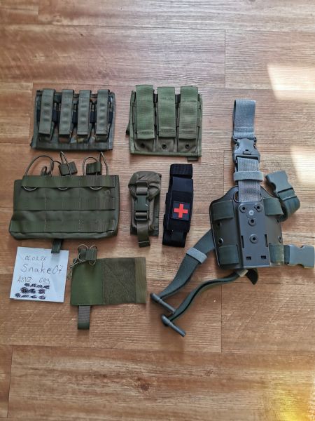 Pouches Konvolut OD, Oliv, Grün und Safariland 6005 Plattform 