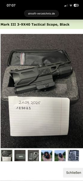 Mark III 3-9X40 Tactical Scope, Black