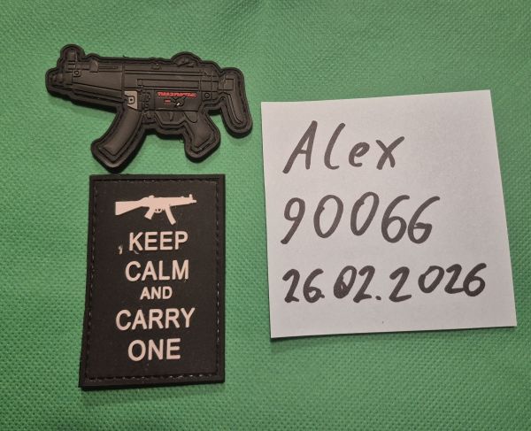 2 Patches, MP5, Gummi, Velcro