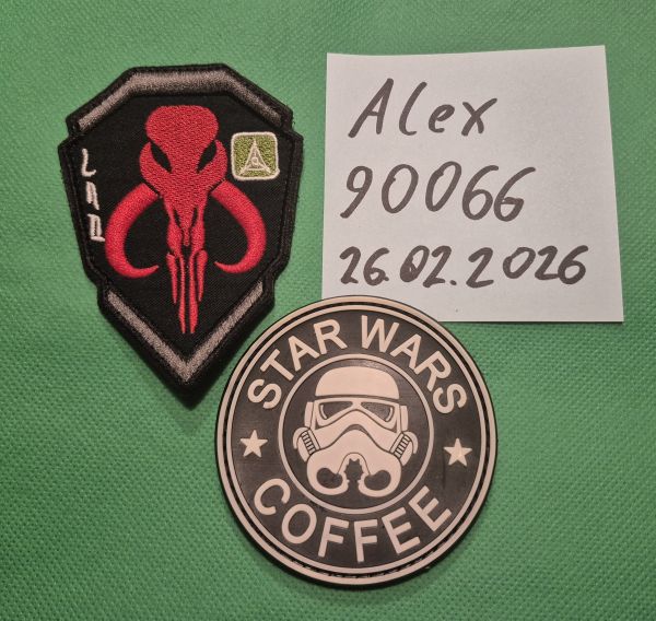 2 Patches, Star Wars,Stoff + Gummi, Velcro