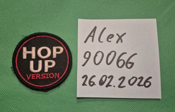 Patch, Hop Up, Stoff, Velcro